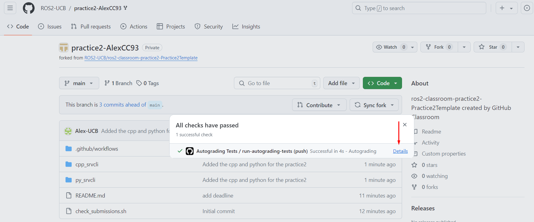 Check details of the autograder.