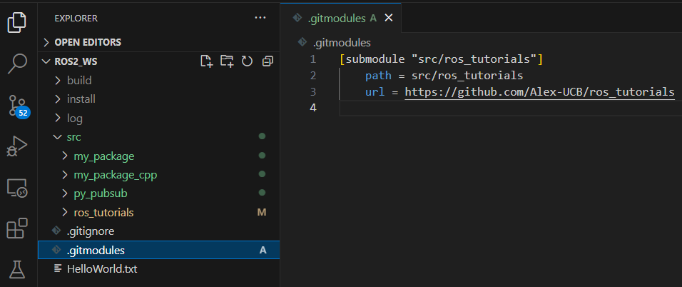 Git submodule file that was generated.