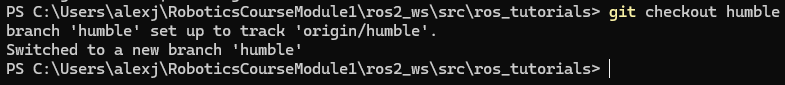 Git checkout to the humble branch.