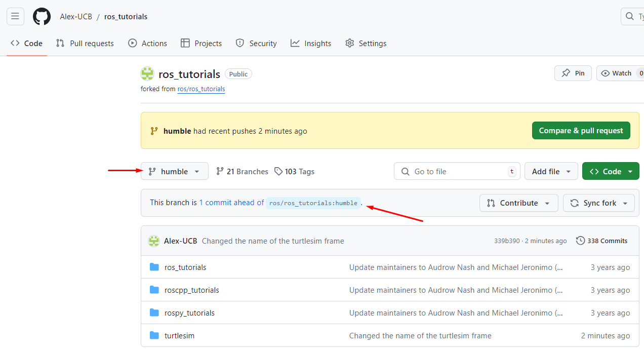 Checking the changes in the remote forked repo.