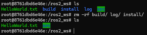 Removing extra folders of the worksapce.